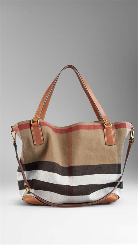 burberry brit check tote